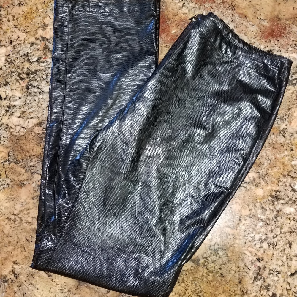 Black Faux leather pants